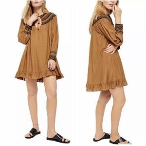 NEW $148 Free People Erin Mini Dress Neutral Small